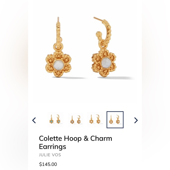 NWT Colette Hoop & Charm Julie Vos Earrings - Picture 2 of 5